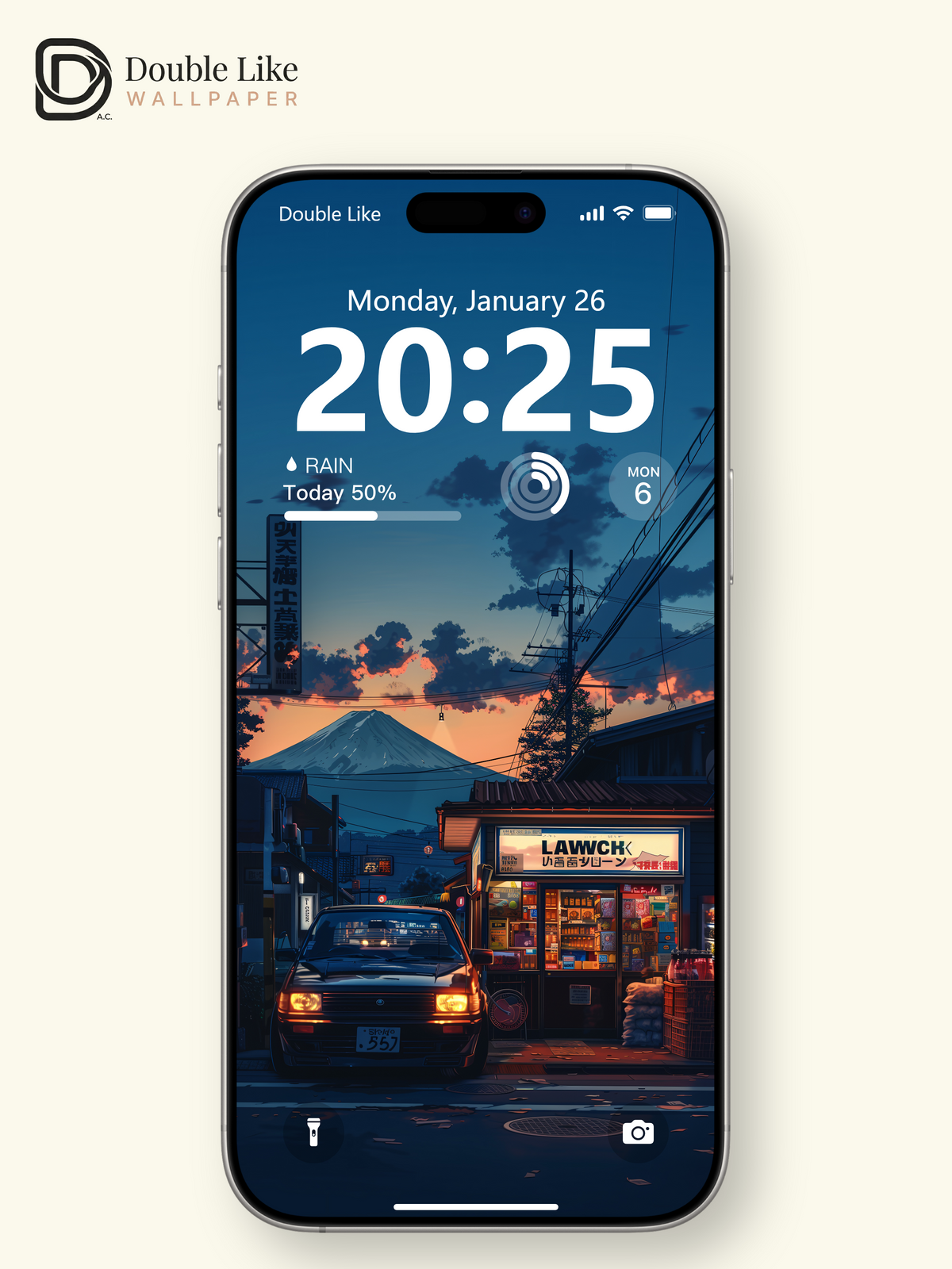 Sunset Mount Fuji Japanese Store Retro Car Anime Aesthetic Wallpaper Pack [#WGF092]