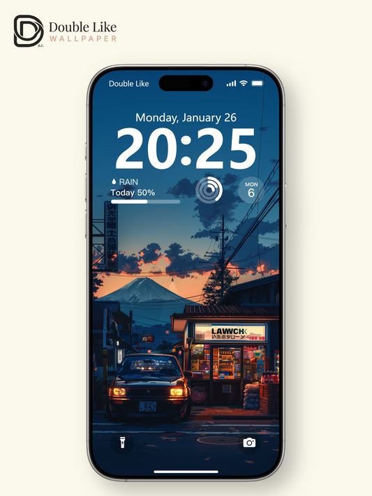 Sunset Mount Fuji Japanese Store Retro Car Anime Aesthetic Wallpaper Pack [#WGF092]