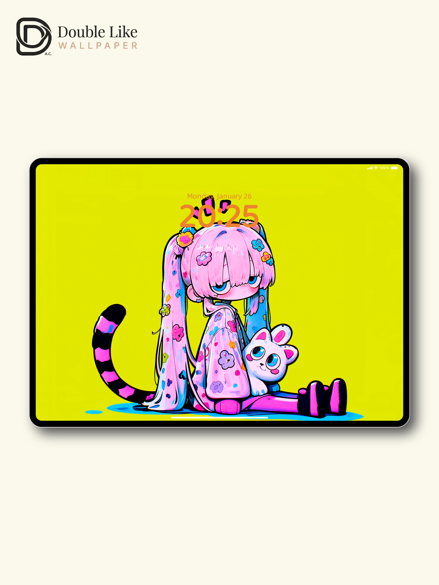 Neon Pop Art Anime Girl Cute Wallpaper Pack [#GG1365]
