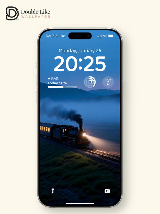 Misty Mountain Steam Train Atmospheric Landscape Wallpaper Pack [#LFHL30203]