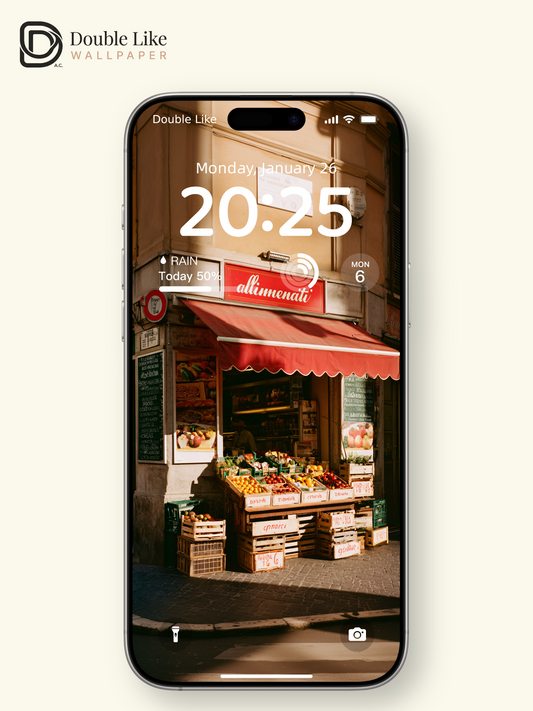 Italian Vintage Street Corner Grocery Aesthetic Wallpaper Pack [#JJ1409]