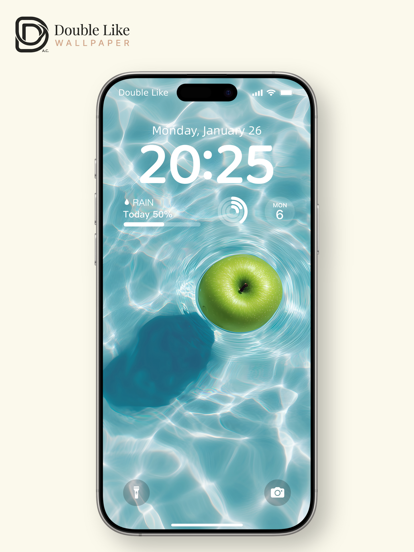 Refreshing Green Apple Sparkling Water Minimalist Wallpaper Pack [#ZJYX0858]