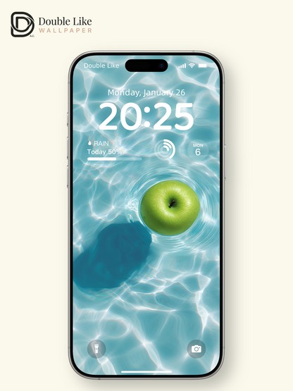 Refreshing Green Apple Sparkling Water Minimalist Wallpaper Pack [#ZJYX0858]