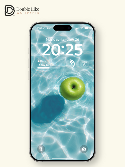 Refreshing Green Apple Sparkling Water Minimalist Wallpaper Pack [#ZJYX0858]