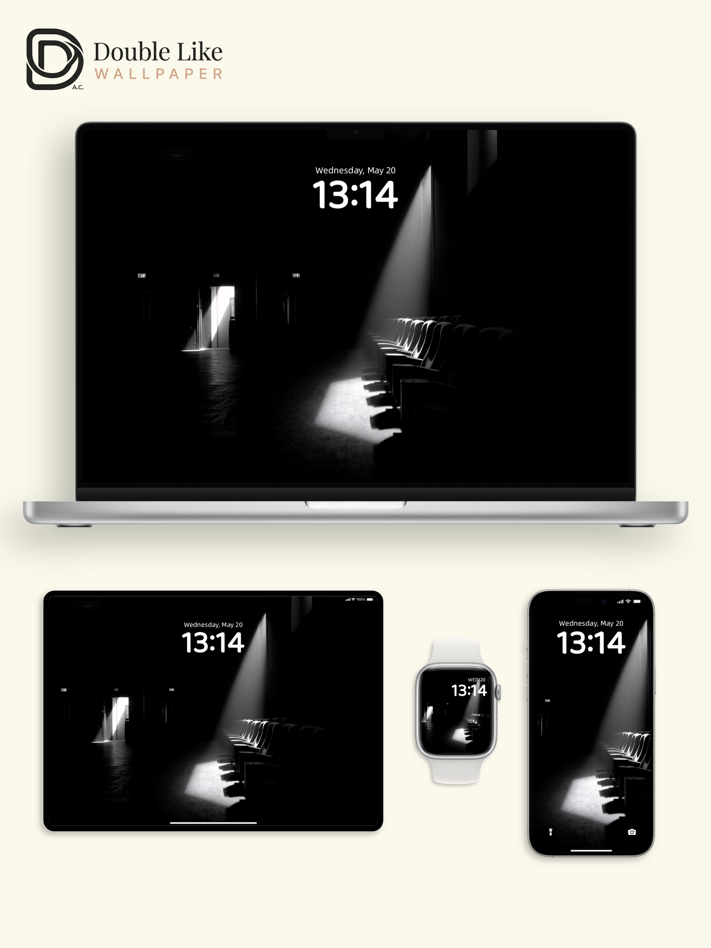 Cinematic Light Empty Cinema Theater Seat Lonely Minimalist Wallpaper Pack [#JJ1219]