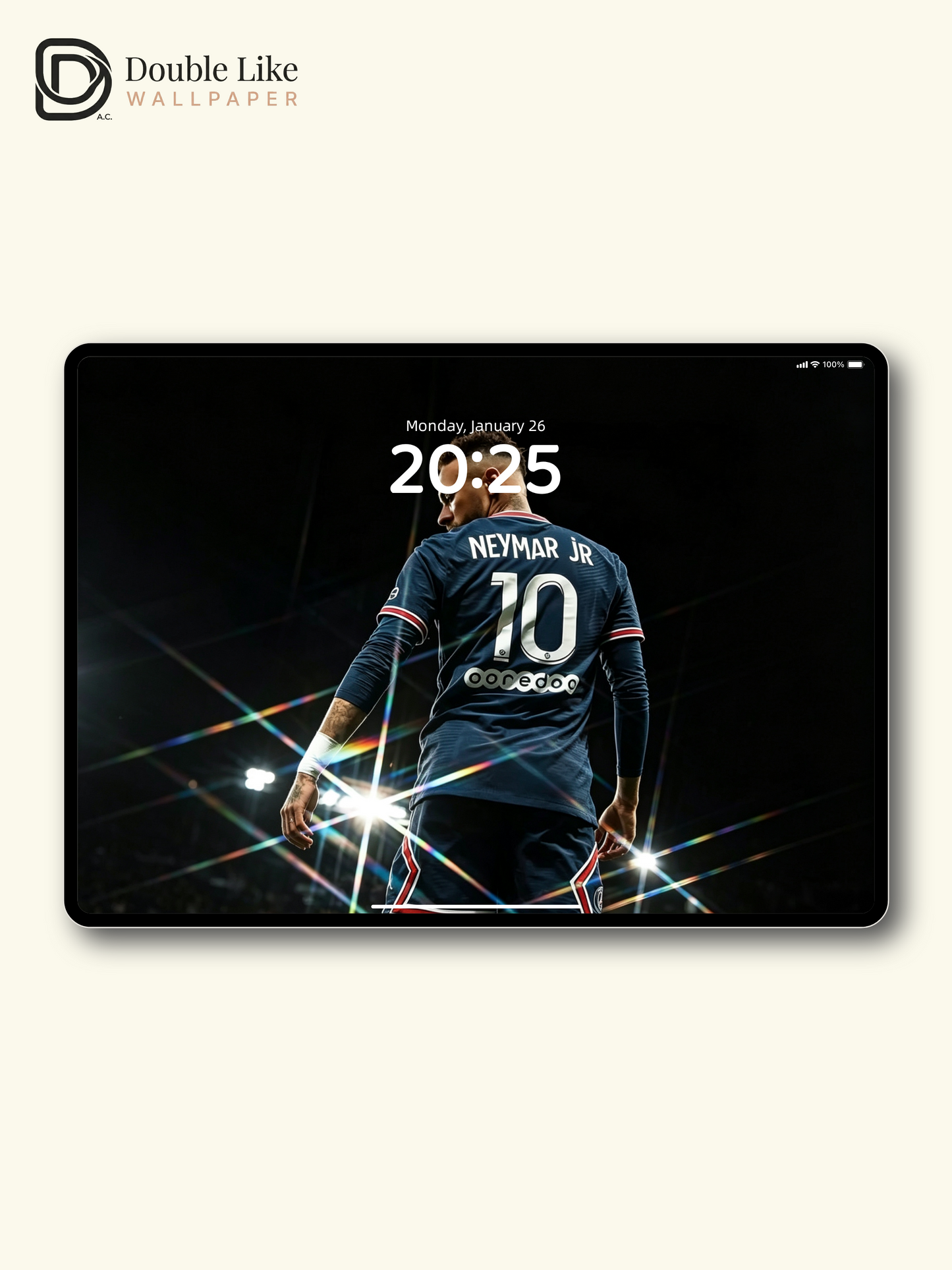 Lens Flare Neymar PSG Wallpaper! Cinematic Dark Soccer Lock Screen All Sizes [#HWWc018]