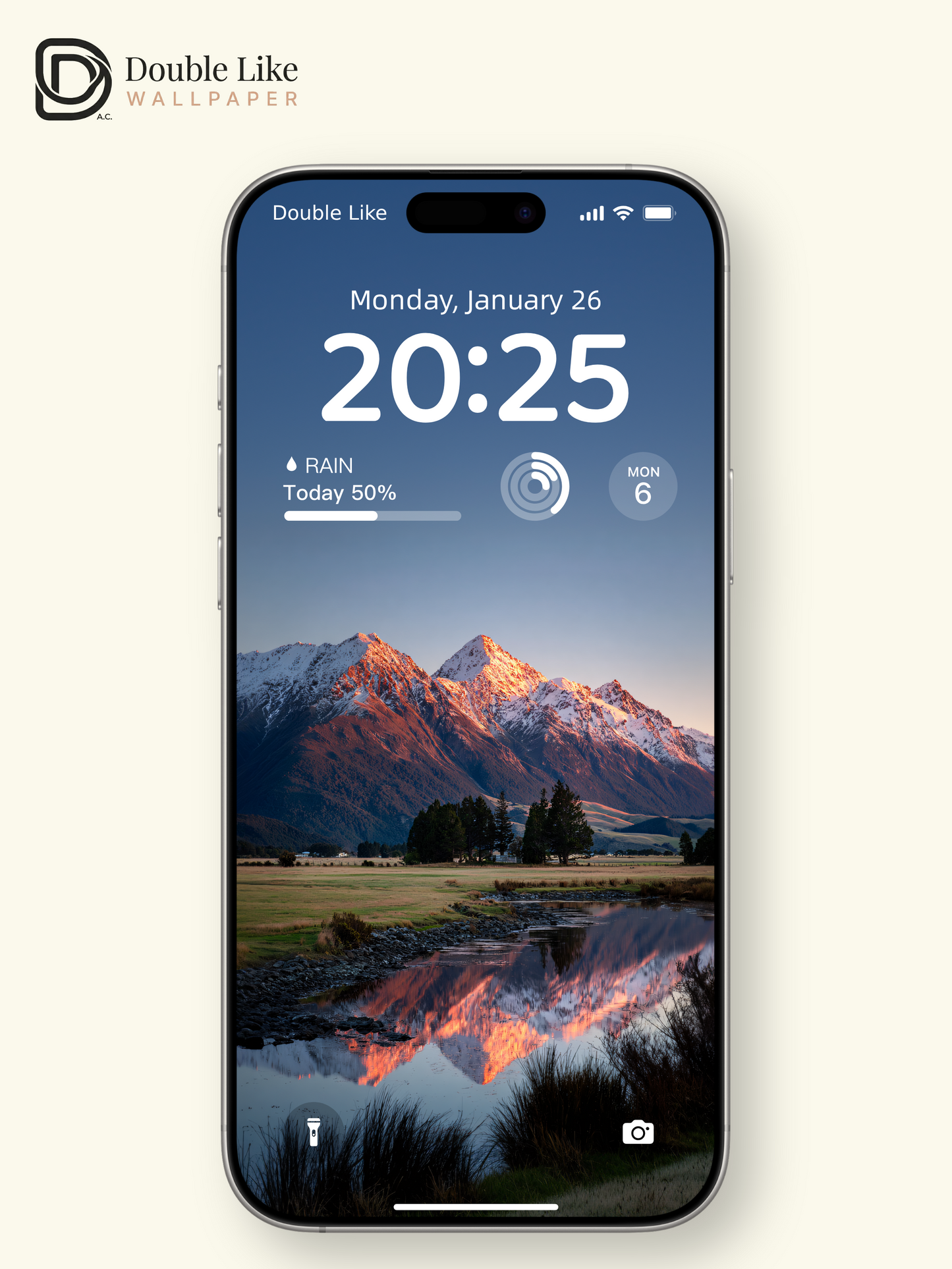 Golden Sunrise Snow Mountain & Lake Reflection Wallpaper Pack [#JJ1320]