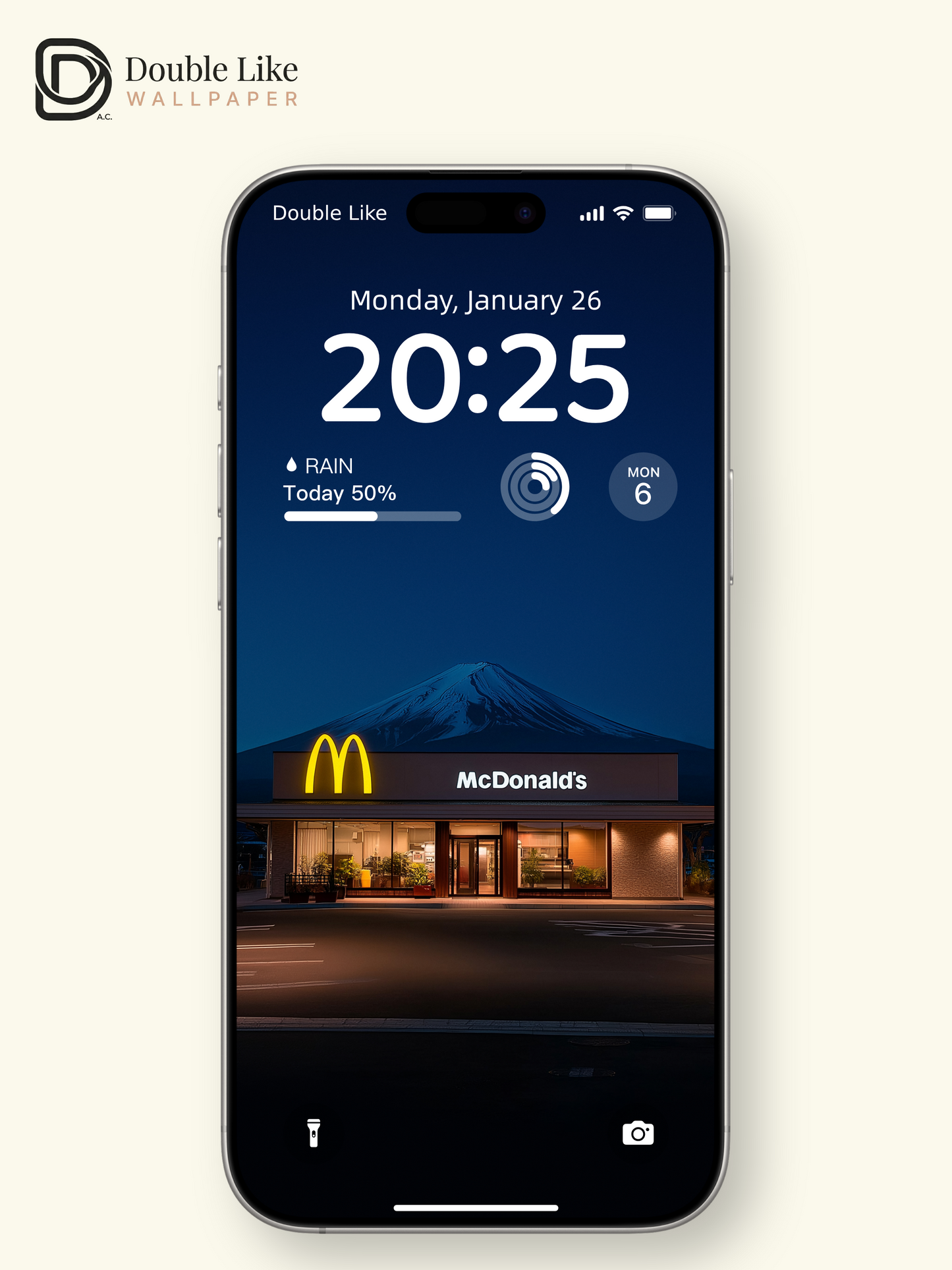 Symmetrical Mount Fuji & Midnight McDonald's Aesthetic Wallpaper Pack [#JJ21204]