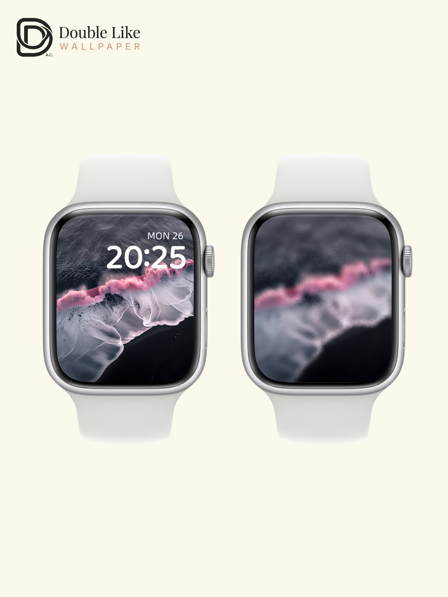 Surreal Pink Wave Dark Beach Aesthetic Wallpaper Pack [#ZJYX0199]