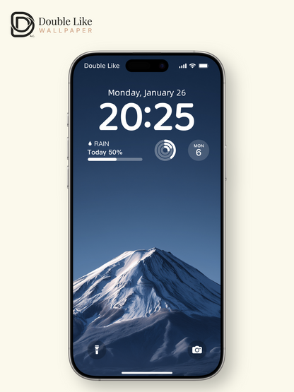 Mount Fuji Minimalist Snow Peak Deep Blue Aesthetic Wallpaper Pack [#JJ21002]