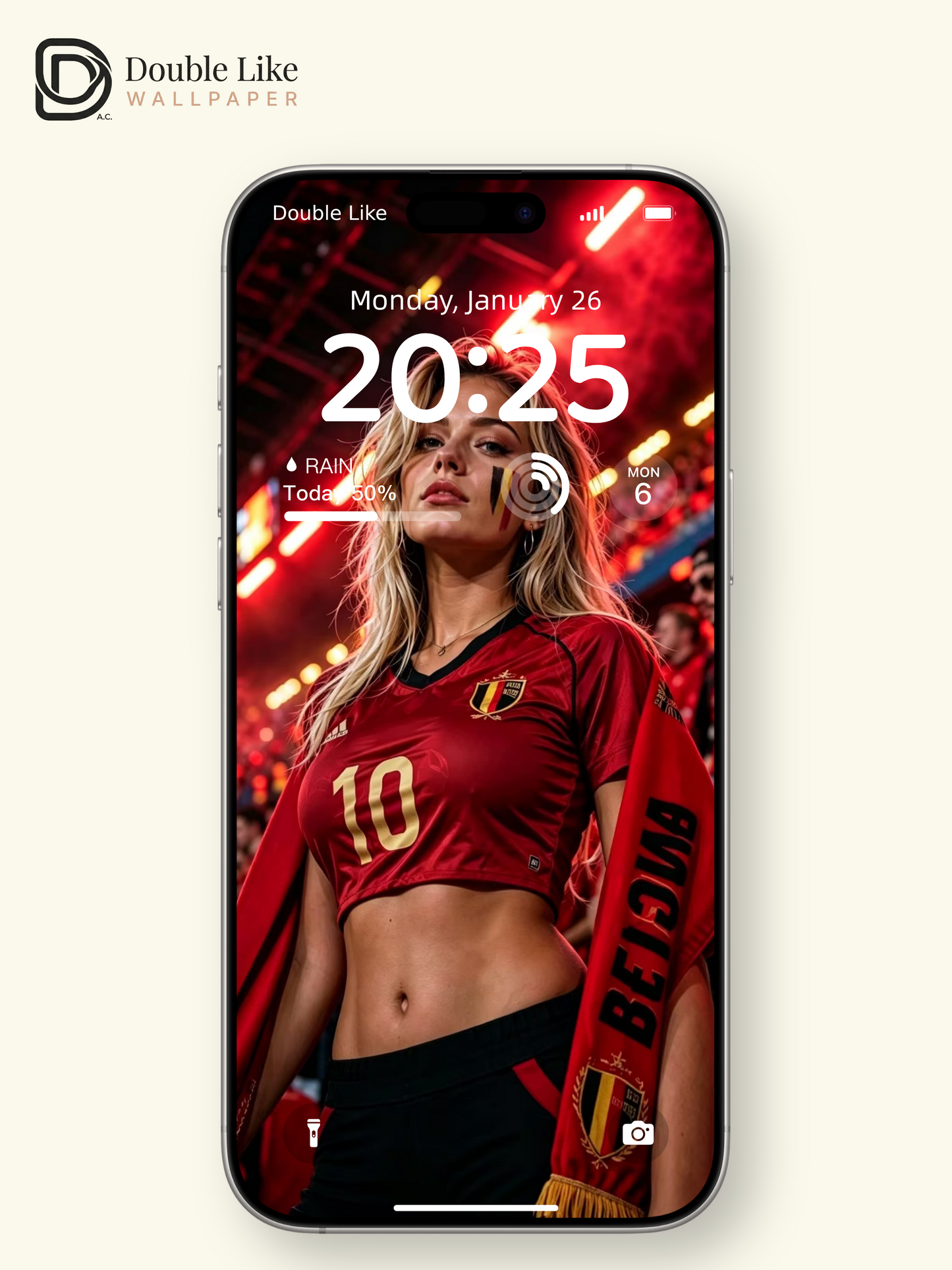 Belgium Red Stadium Vibe Portrait Full Wallpaper Pack [#HWWc008]