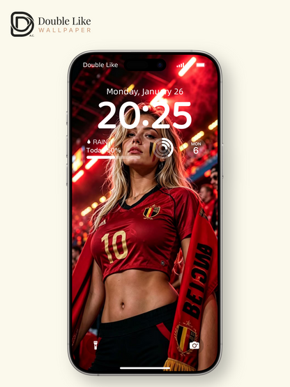 Belgium Red Stadium Vibe Portrait Full Wallpaper Pack [#HWWc008]