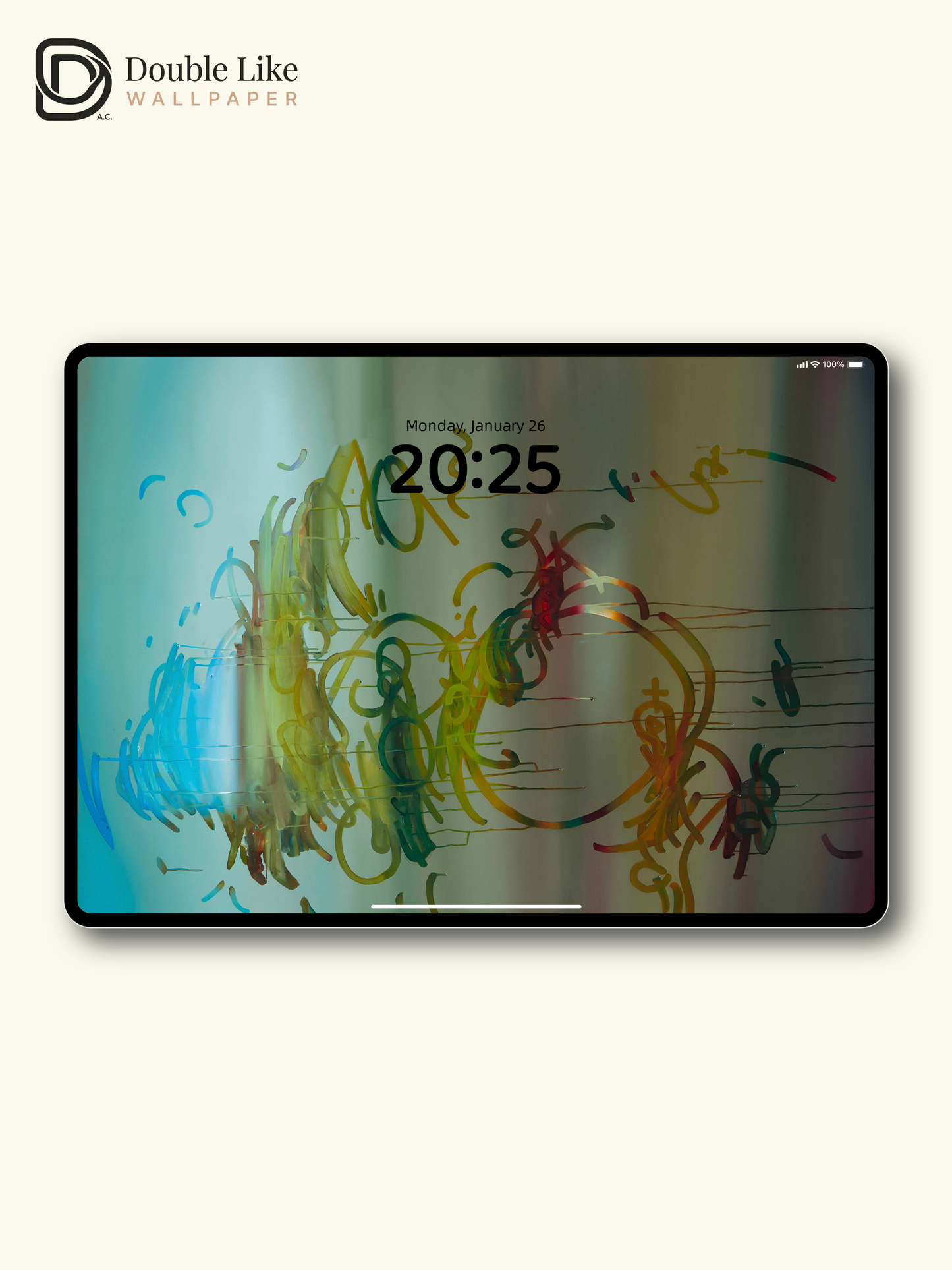 ：Abstract Fluid Calligraphy Lines Colorful Gradient Aesthetic Wallpaper Pack [#ZMY376]