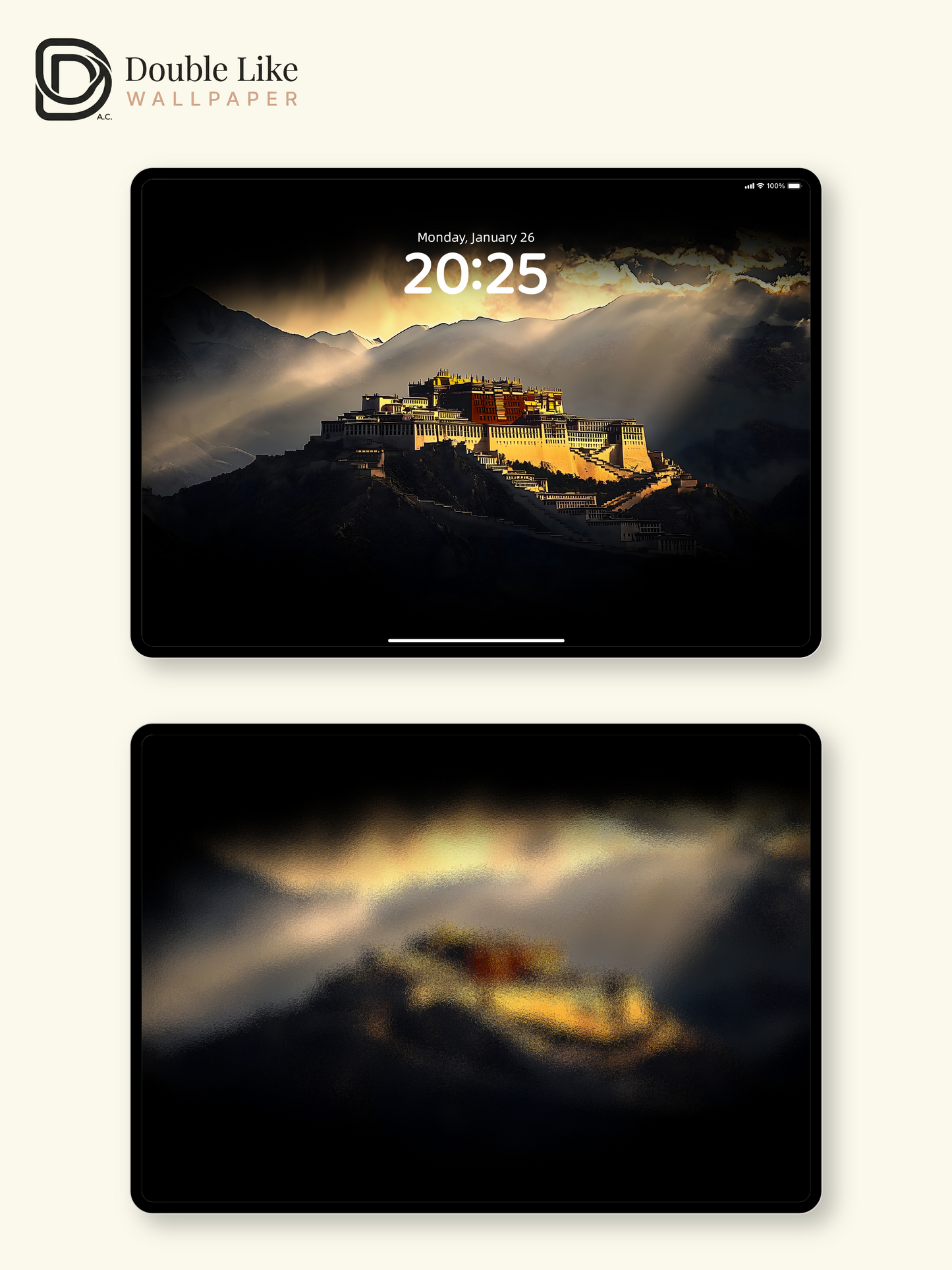 Main Title: Potala Palace Golden Light Aesthetic Wallpaper Pack [#ZJYX0309]