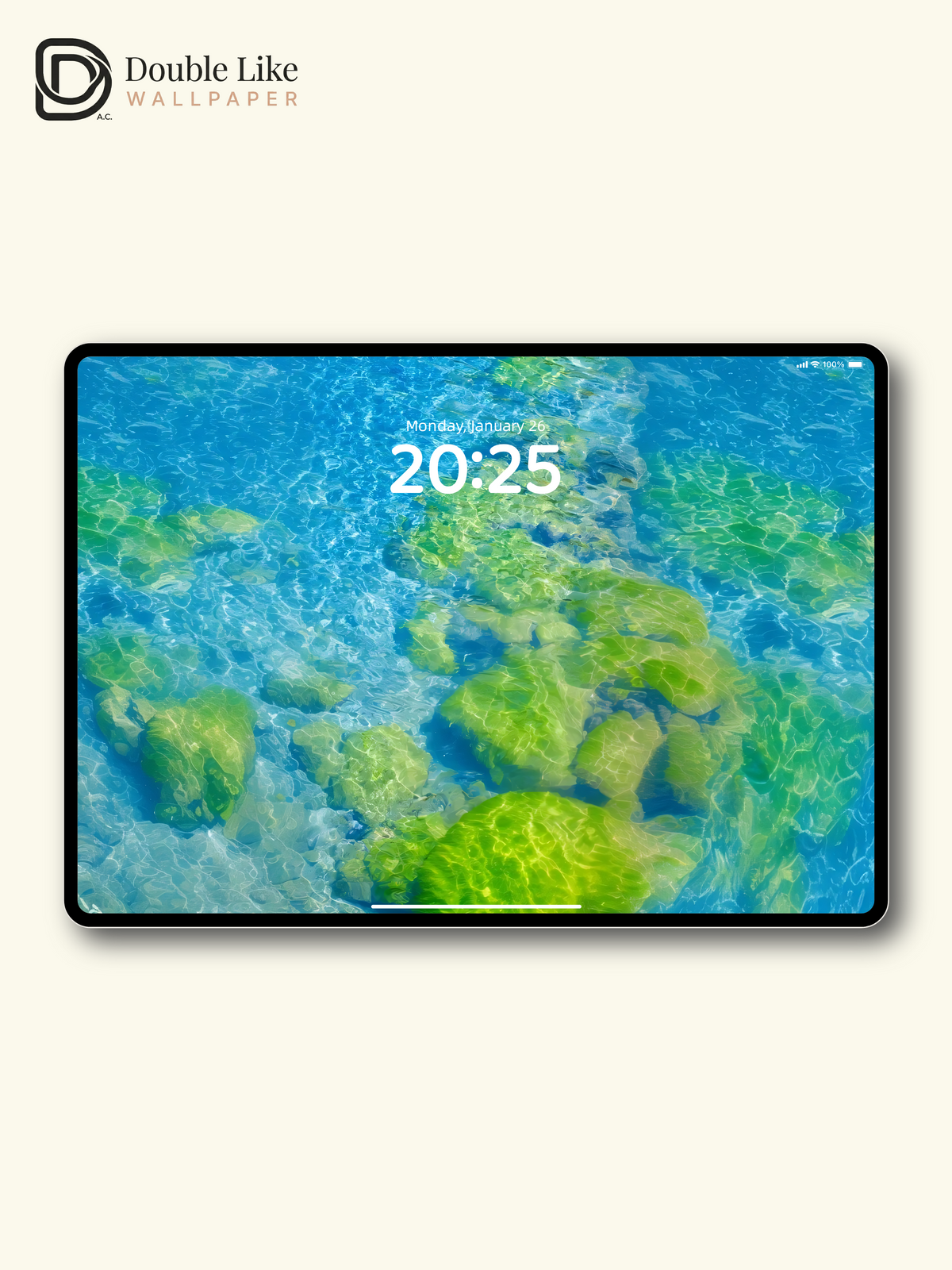 Crystal Clear Water Ripple & Mossy Stones Nature Aesthetic Wallpaper Pack [#JJ1126]