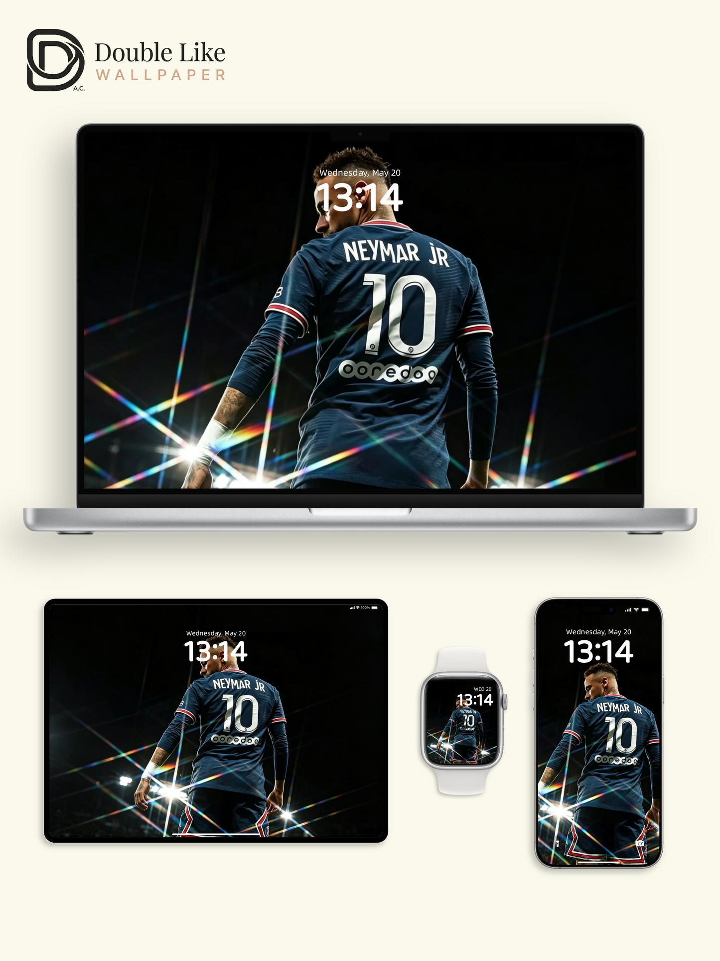 Lens Flare Neymar PSG Wallpaper! Cinematic Dark Soccer Lock Screen All Sizes [#HWWc018]