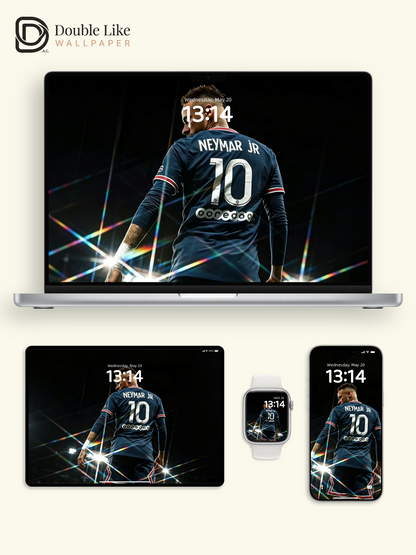 Lens Flare Neymar PSG Wallpaper! Cinematic Dark Soccer Lock Screen All Sizes [#HWWc018]