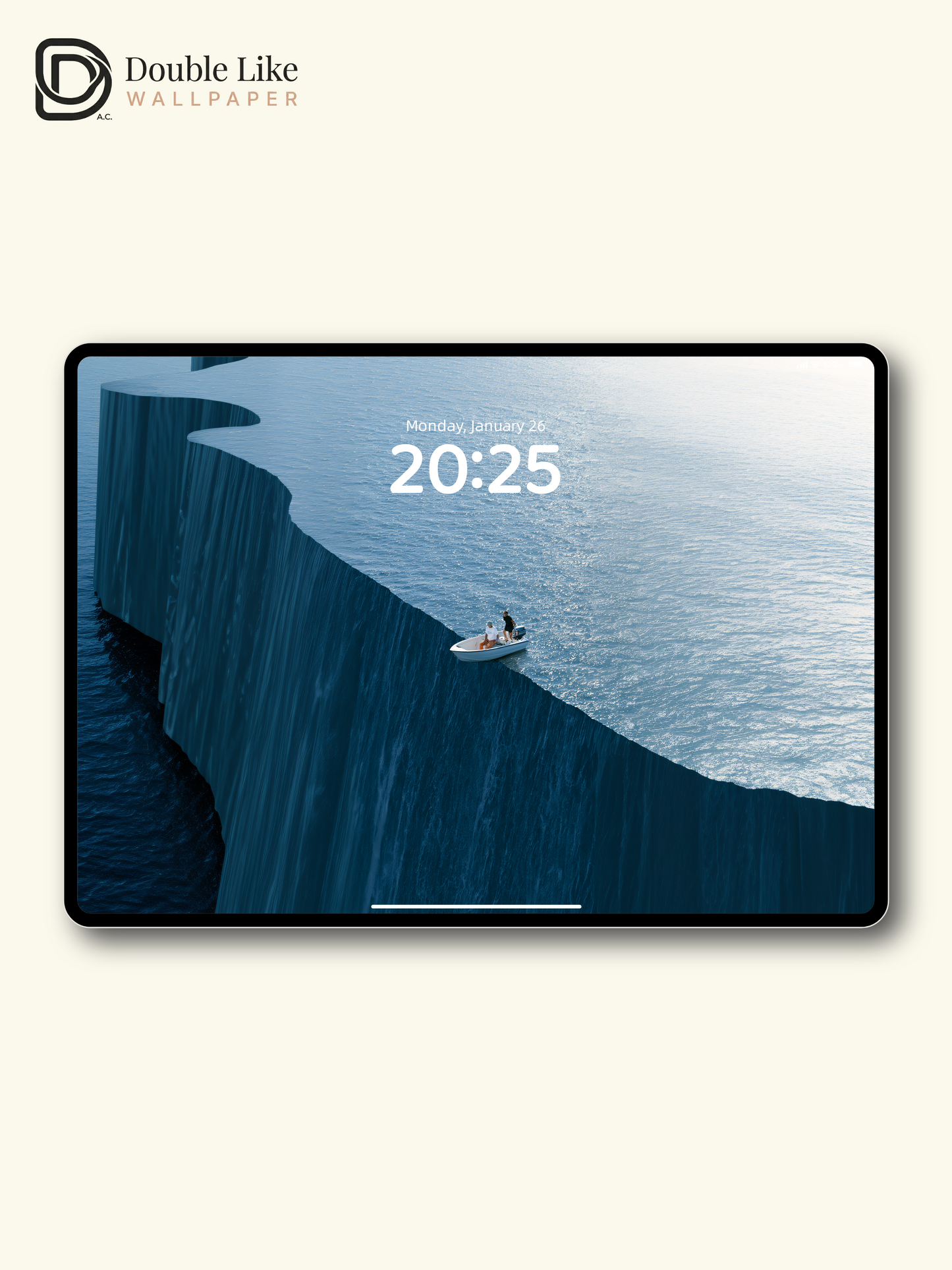 Surreal Ocean Edge & White Boat Wallpaper Pack [#JJ1399]