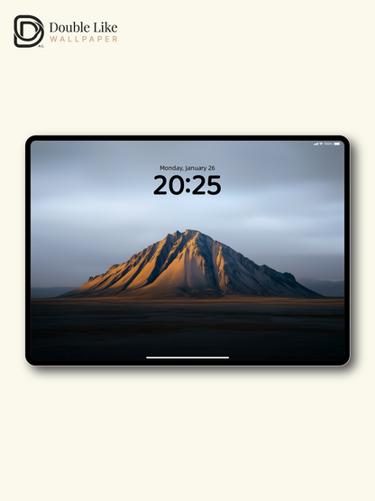 Golden Hour Mountain Peak Minimalist Aesthetic Landscape Wallpaper Pack [#ZMY053]