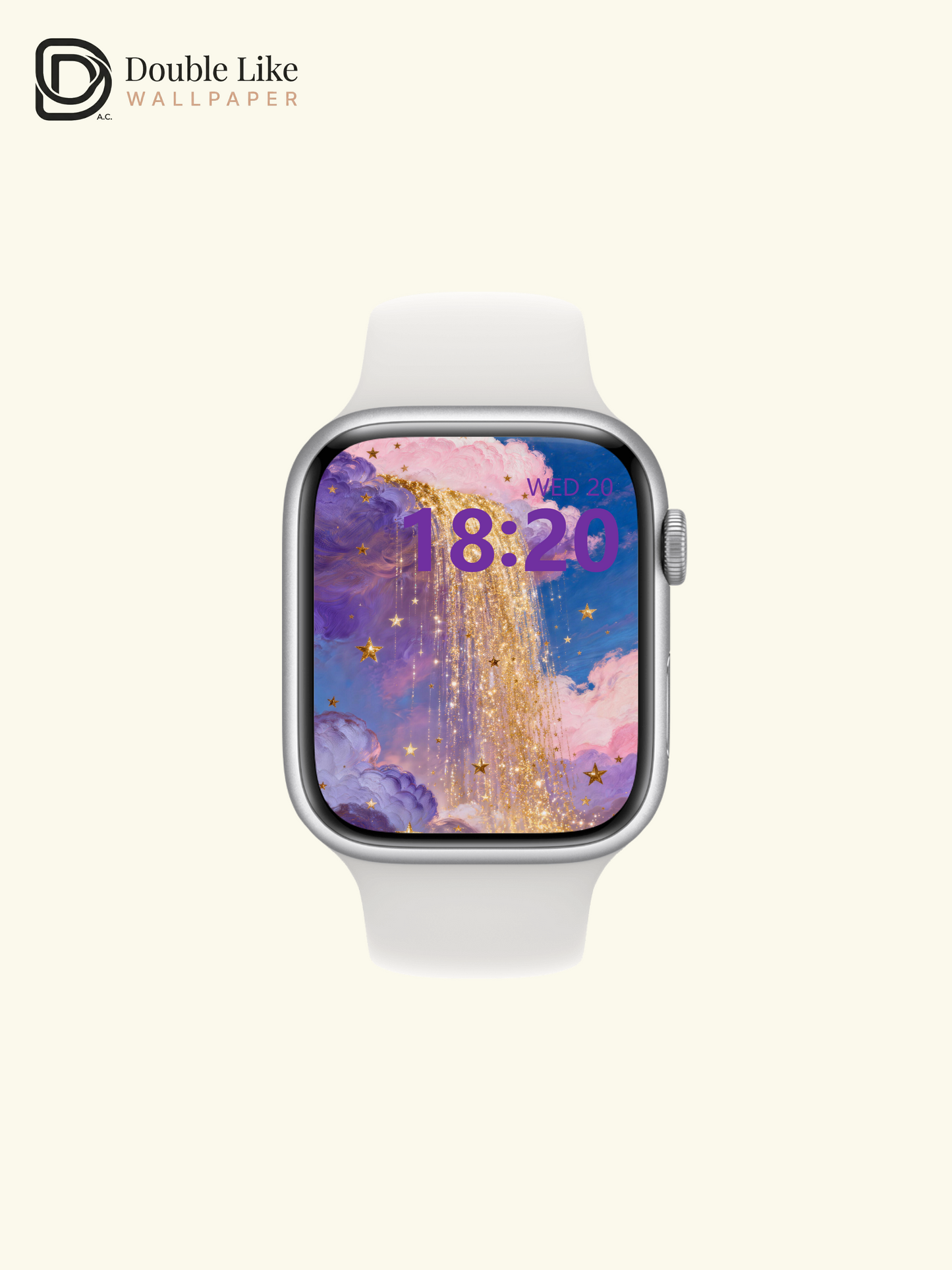 Fall into golden star river! This galaxy waterfall live wallpaper fits all phones [#HWWa006]
