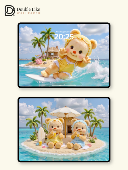 Summer Chill Club 🏖️ | Cute Beach Vacation Wallpaper Pack [#JJ158]