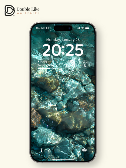 Aesthetic Clear Water Streams Sunlight Shimmer Digital Art Wallpaper Pack [#LFHL1025]