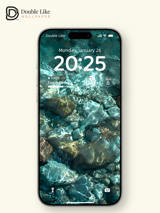 Aesthetic Clear Water Streams Sunlight Shimmer Digital Art Wallpaper Pack [#LFHL1025]