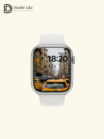 New York Yellow Taxi Street Vintage Cinematic Aesthetic Wallpaper Pack [#ZMY536]