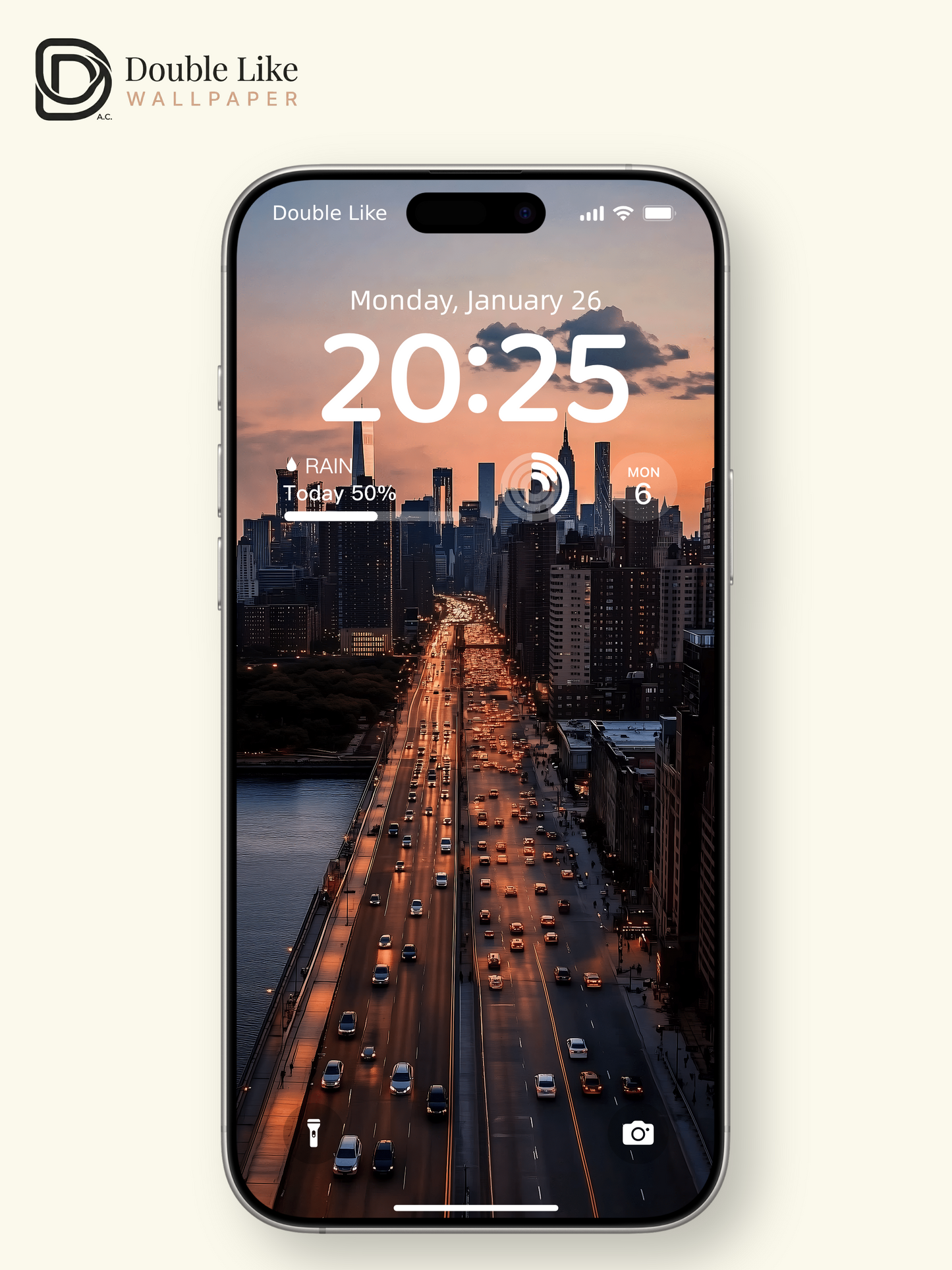 New York City Skyline Sunset Highway Landscape Wallpaper Pack [#ZJY446]