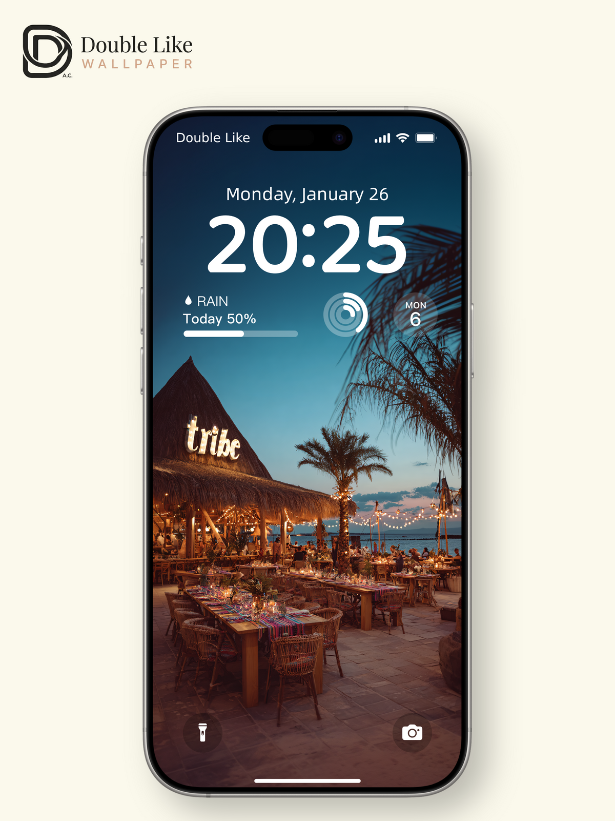 Tropical Beachside Boho Night Dining Aesthetic Wallpaper Pack [#JJ1119]