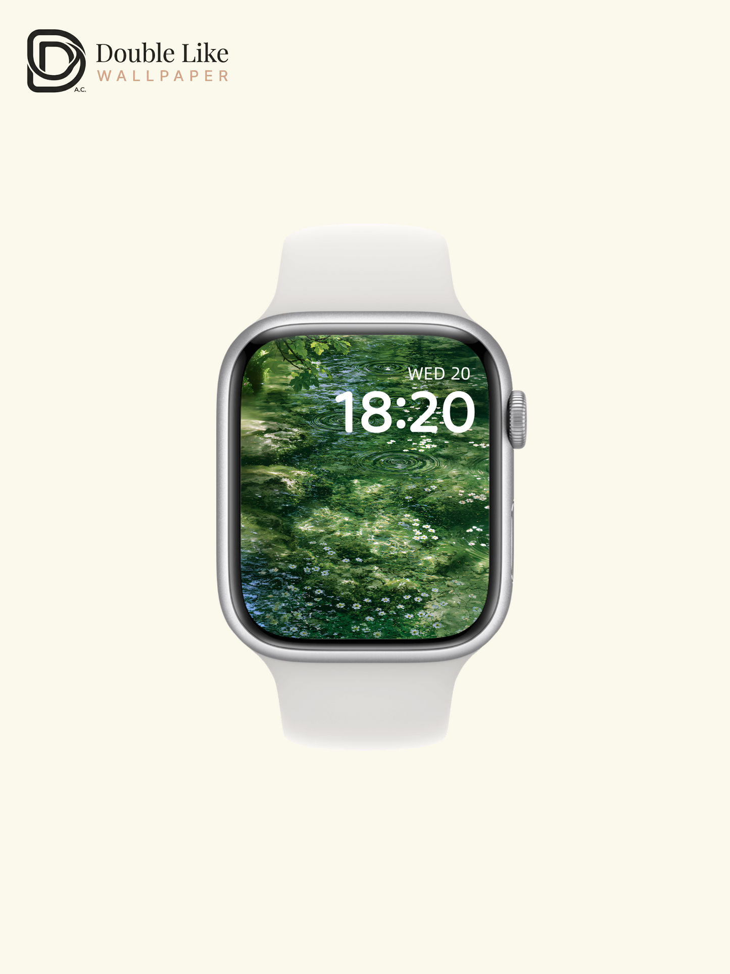 Anime Aesthetic Emerald River Water Ripples & Flowers Wallpaper Pack [#JJ1382]