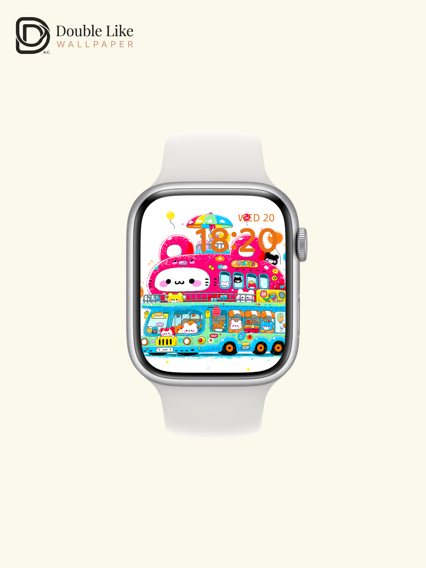 Cute Kawaii Animals Pink Bus Party Summer Aesthetic Wallpaper Pack [#HW1506]