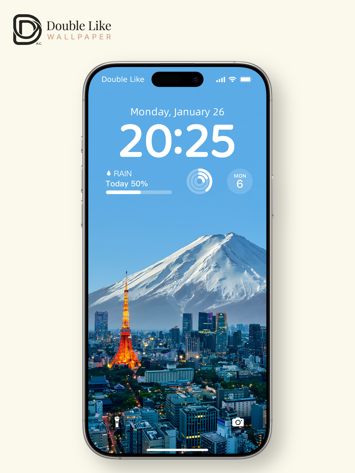 Tokyo Tower & Mount Fuji City Night Aesthetic Wallpaper [#ZMY332]
