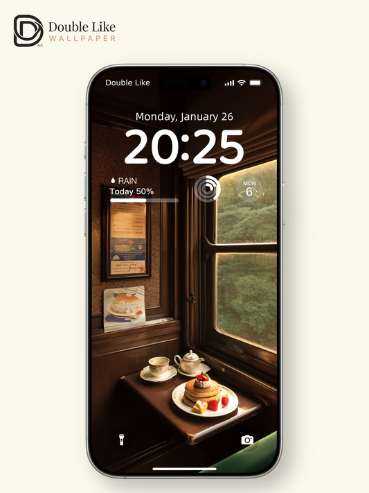Vintage Train Carriage Afternoon Tea Aesthetic Photography Wallpaper Pack [#JJ1207]
