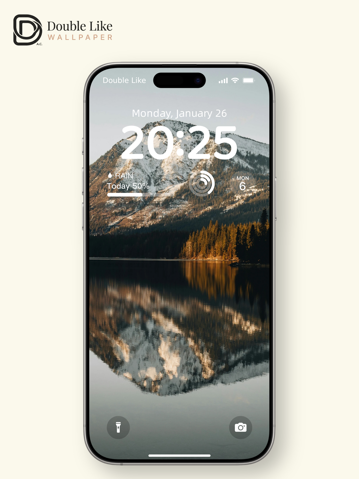 Snowy Mountain Lake Reflection Landscape Wallpaper Pack [#ZJYR001]
