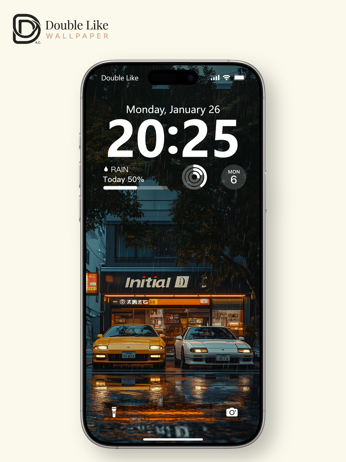 Rainy Japanese Street Initial D Sports Car Aesthetic Wallpaper Pack [#WGF106]