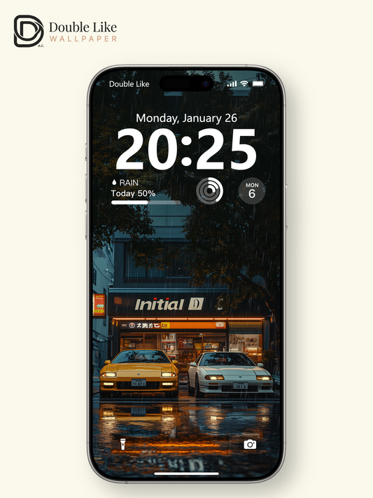 Rainy Japanese Street Initial D Sports Car Aesthetic Wallpaper Pack [#WGF106]