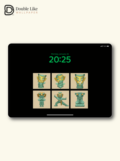 Atmospheric Cute Sanxingdui Cartoon IP Illustration Wallpaper Pack, Compatible with iPhone & Android Lock Screen, Tablet, PC & Smart Watch HD Wallpapers [#ZMY471]