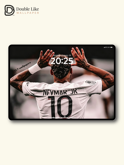 Minimal Black Neymar Back Wallpaper! Best Moody Set For All Football Fans [#HWWc017]