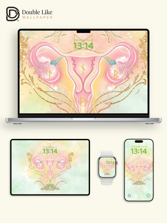 Female Wallpaper｜Uterine Calm Flow,relieve discomfort, regulate menstrual cycle and warm the womb [#HWWx023]
