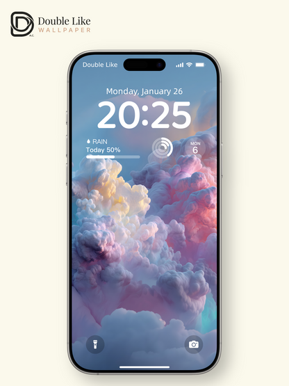 Pastel Dreamy Clouds Sky Digital Art Wallpaper Pack [#ZJYX0779]