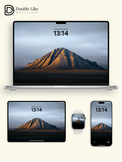 Golden Hour Mountain Peak Minimalist Aesthetic Landscape Wallpaper Pack [#ZMY053]