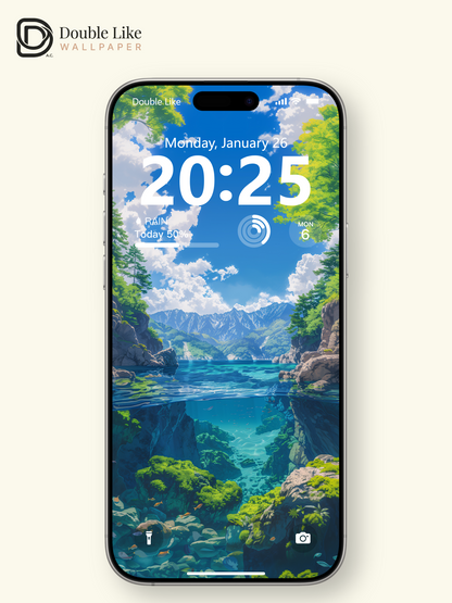 Crystal Clear Lake Nature Anime Inspired Wallpaper Pack [#WGF039]