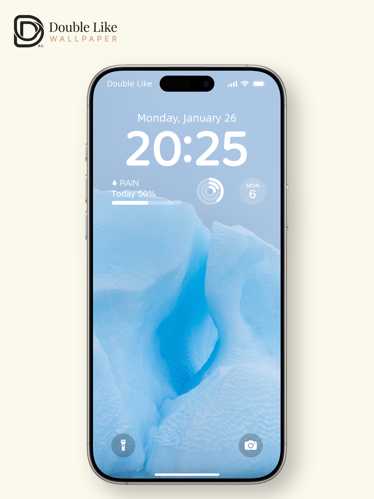 Glacial Blue Iceberg Crevasse Minimalist Polar Aesthetic Wallpaper Pack [#ZMY229]
