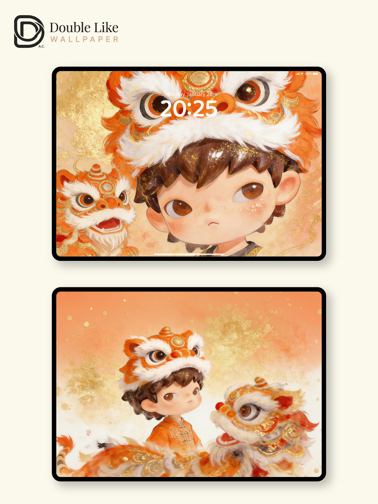Lion Luck Energy 🦁✨ | Oriental Aesthetic Wallpaper Pack [#JJ312]