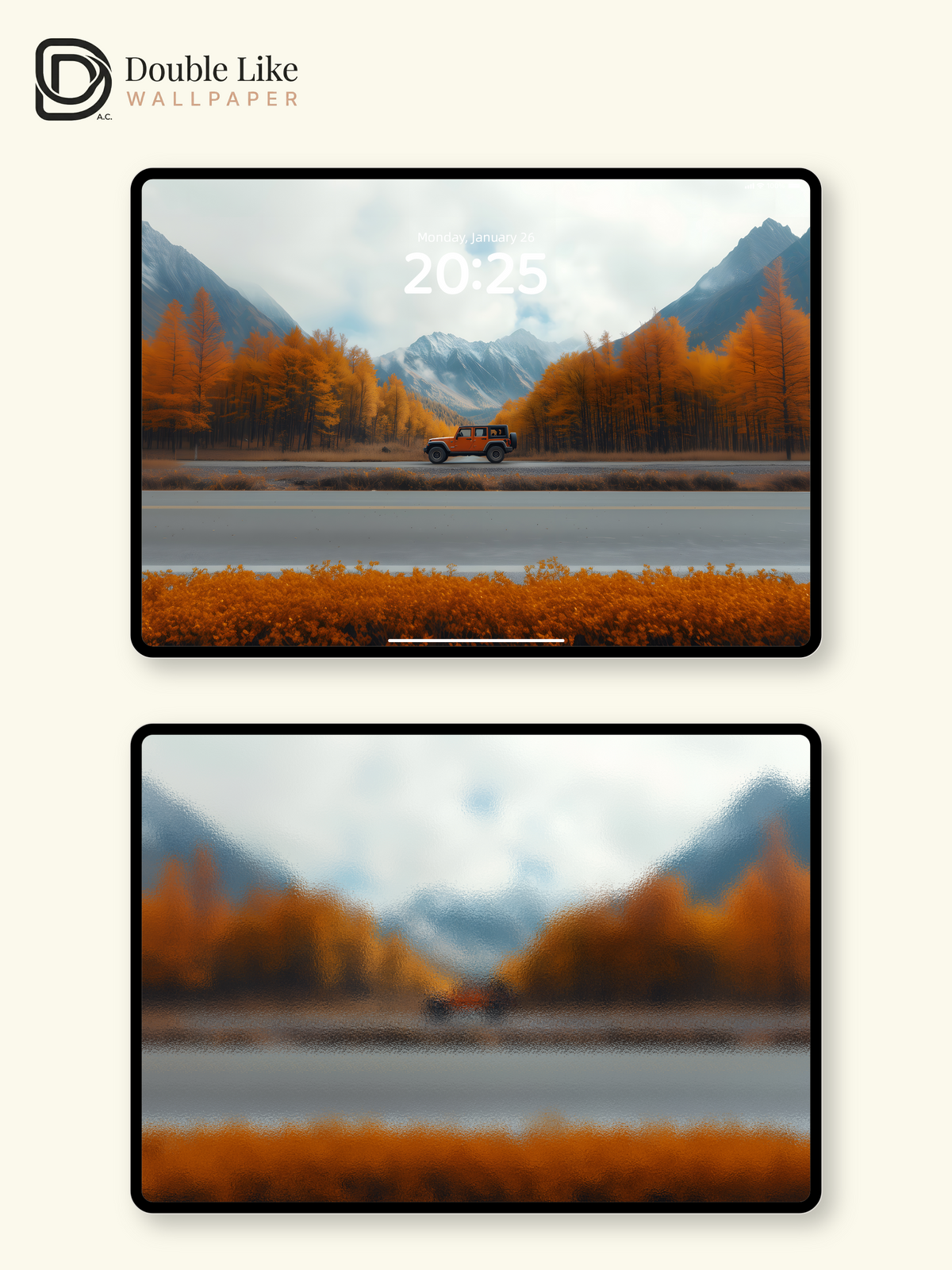 Autumn Mountain Road Car Travel Aesthetic Wallpaper Pack [#ZJY552]