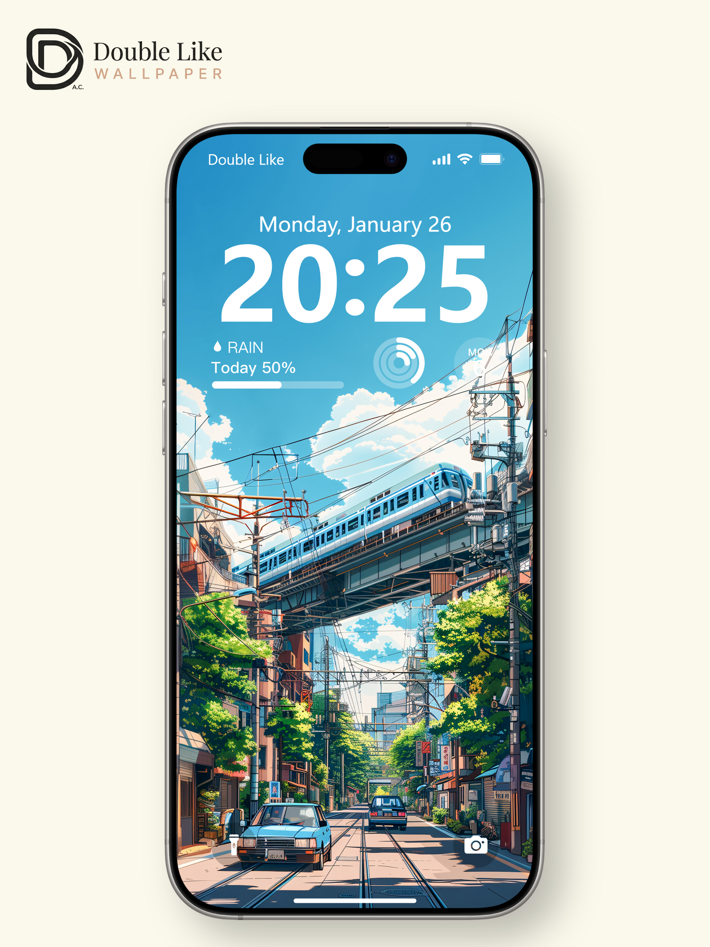Sunny Blue Sky Summer Japanese Street Train Anime Aesthetic Wallpaper Pack [#WGF103]