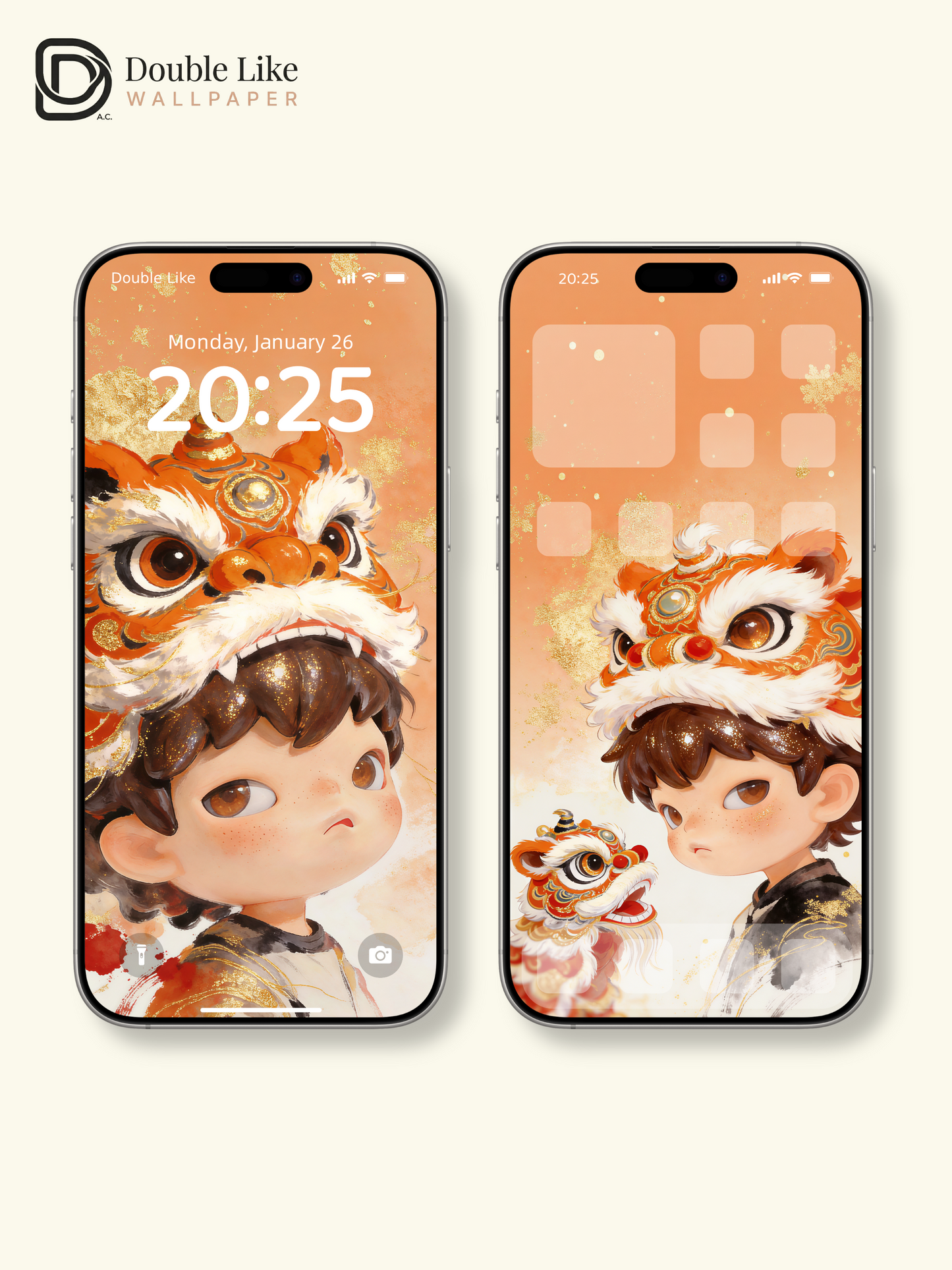 Lion Luck Energy 🦁✨ | Oriental Aesthetic Wallpaper Pack [#JJ312]