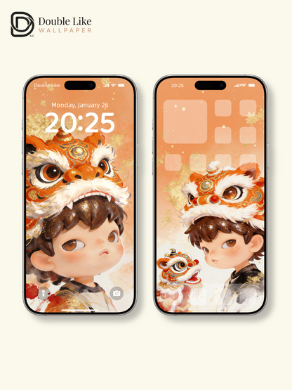 Lion Luck Energy 🦁✨ | Oriental Aesthetic Wallpaper Pack [#JJ312]