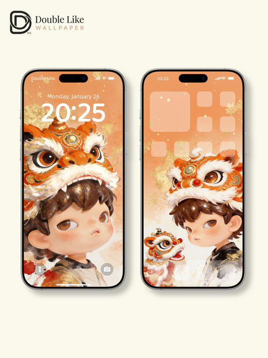 Lion Luck Energy 🦁✨ | Oriental Aesthetic Wallpaper Pack [#JJ312]